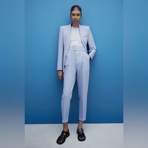 Zara High-Waisted Belted Pants